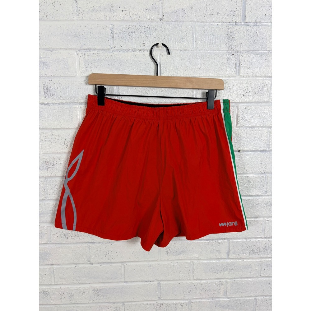 Janji Running Shorts Mens M Red Lined Athletic Gym 4" Inseam Run For Kenya